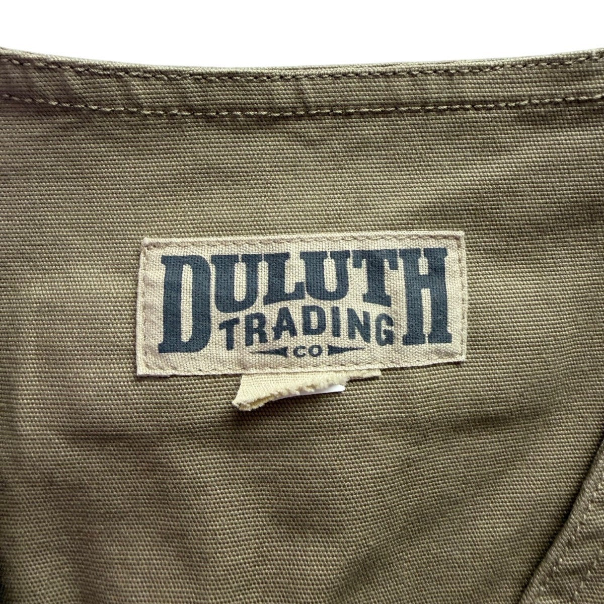 Duluth Trading Mens Tan Utility Vest Functional Storage Durable Zip Vest