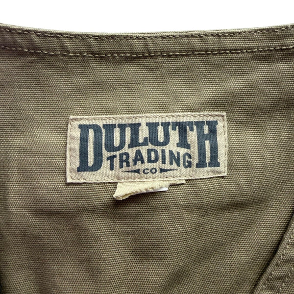 Duluth Trading Mens Tan Utility Vest Functional Storage Durable Zip Vest