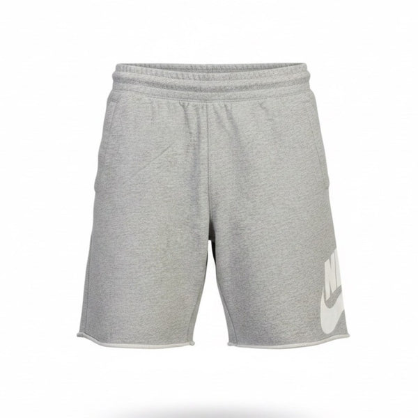 Nike Mens Gray Drawstring Shorts With Logo Graphics Casual Lightweight Size L