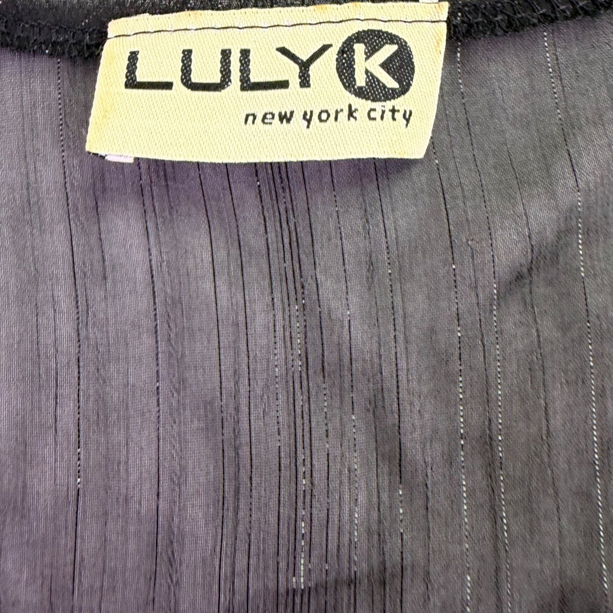 Luly K Womens Black Sheer Embroidered Blouse With Lace Trim Elegant Size OS 