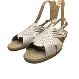 Softspots Women’s White Leather Perforated Insole Slingback Sandals Size 12N