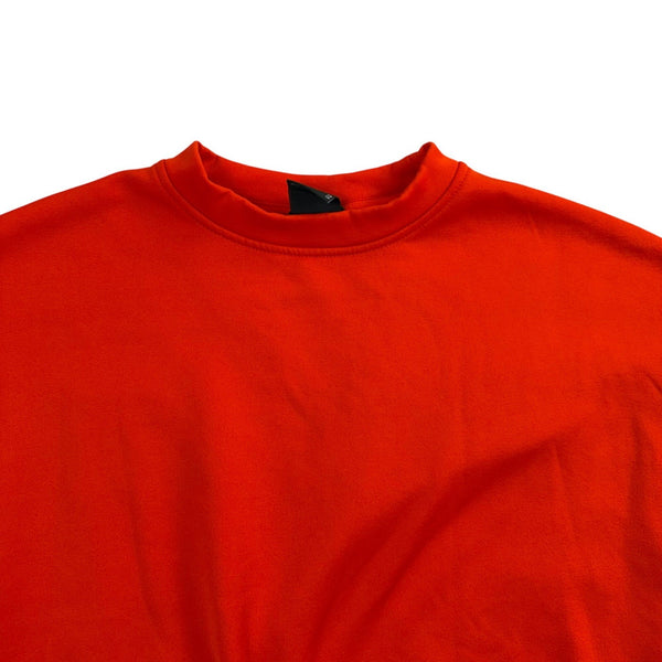 The North Face Womens Orange Cropped Long Sleeve Sweatshirt Logo Casual Sz XS