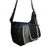 Detours Women’s Black & Gray Quilted Nylon Reflective Crossbody Messenger Bag