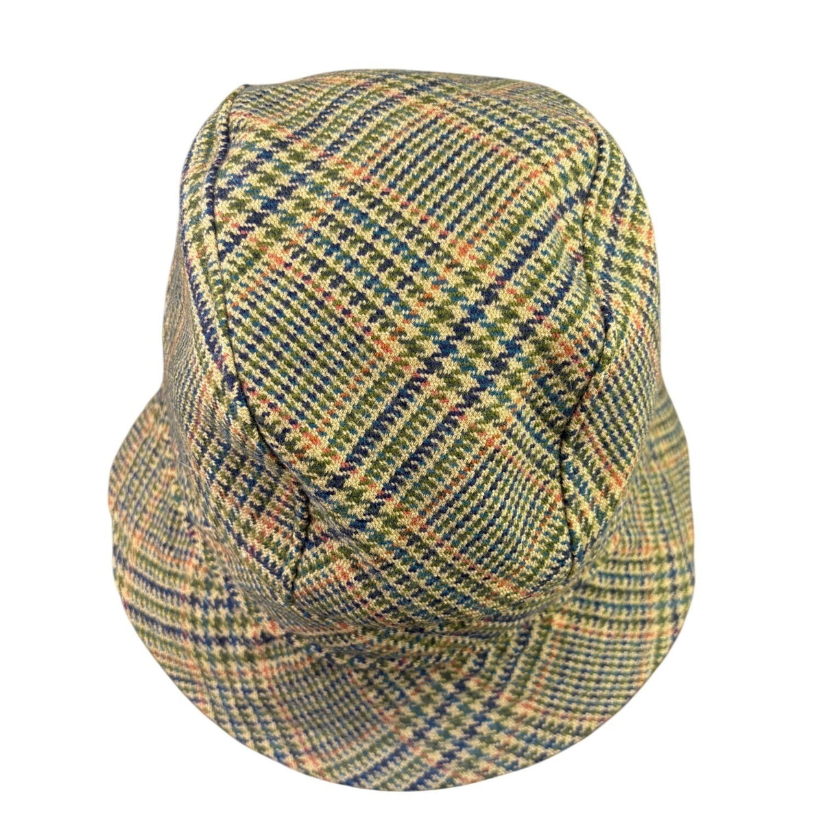Avoca Handweavers Mens Multicolor Pure Wool Plaid Bucket Hat Large Dry Clean Onl