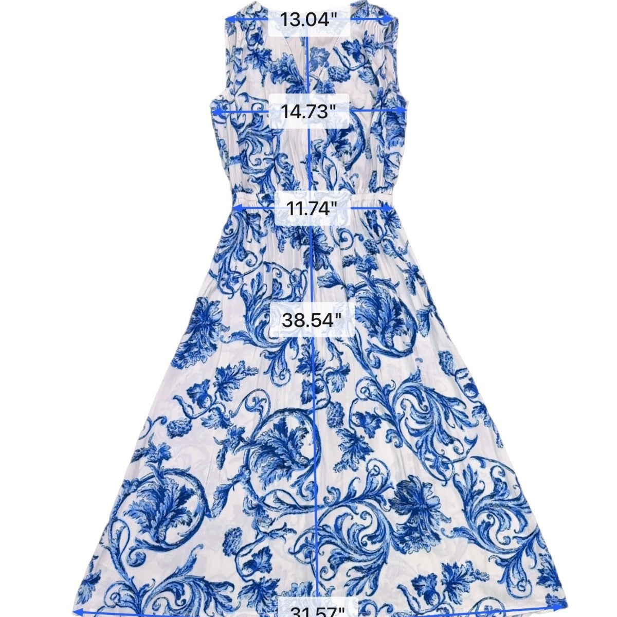 Loft Outlet Womens Blue & White Floral Maxi Dress Summer Size XS