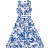 Loft Outlet Womens Blue & White Floral Maxi Dress Summer Size XS