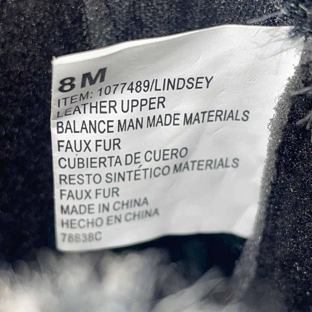 Khombu Women’s Black Faux Fur-Lined & Faux Leather Winter Snow Boots Size 8M