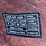 Ugg Women's Brown Leather  With Braided Strap High-Heel Studded Mules Size 8