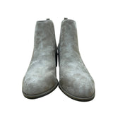 Dr. Scholls Women’s Putty Gray Fabric Block Heel Teammate Ankle Boot Size 8M