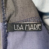 Lisa Marie Fernandez Women's Blue and Gray Zip Up Bodysuit Sz 11 (EU 45)