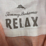 Tommy Bahama Mens Orange Linen Short Sleeve Fit Size Button-Up Shirt Relax 2XB
