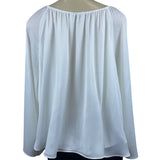 Elizabeth And James Women's White Long Sleeve Blouse Sz XL New