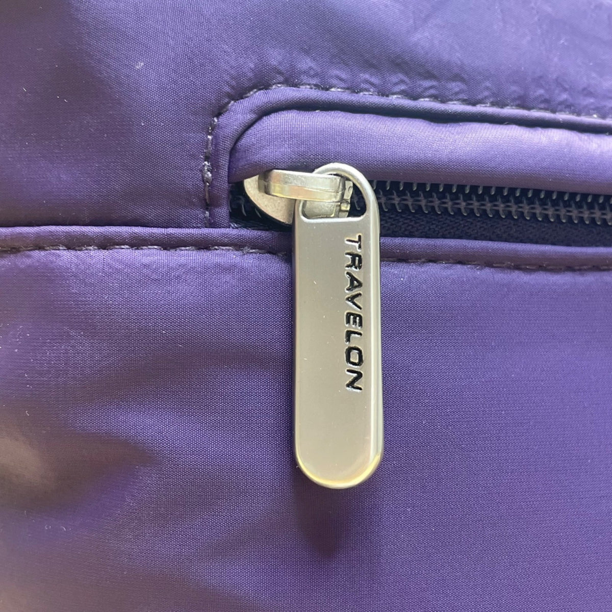 Travelon Women’s Purple Nylon Anti-Theft Multiple Pockets Crossbody Bag