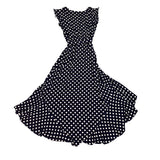 Grecerelle Womens Navy Polka Dot Maxi Wrap Dress Rayon/Spandex Sz M