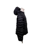 Xersion Black Womens Puffer Jacket Hooded Lightweight Quilted Full-Zip Sz M