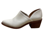 Madewell Women's White Leather Slip-On Comfort Block Heel Mule Shoes Size 7.5