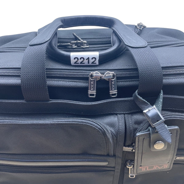 Tumi Men’s Black Ballistic Nylon Rolling Expandable Carry-On Travel Luggage