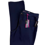 Style & Co Womens Dark Wash Denim Boot Leg Pants Stretch Fit Size 14