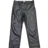 J.Crew Womens Black Faux Leather Pants Slim Fit Straight Leg Design Size 31