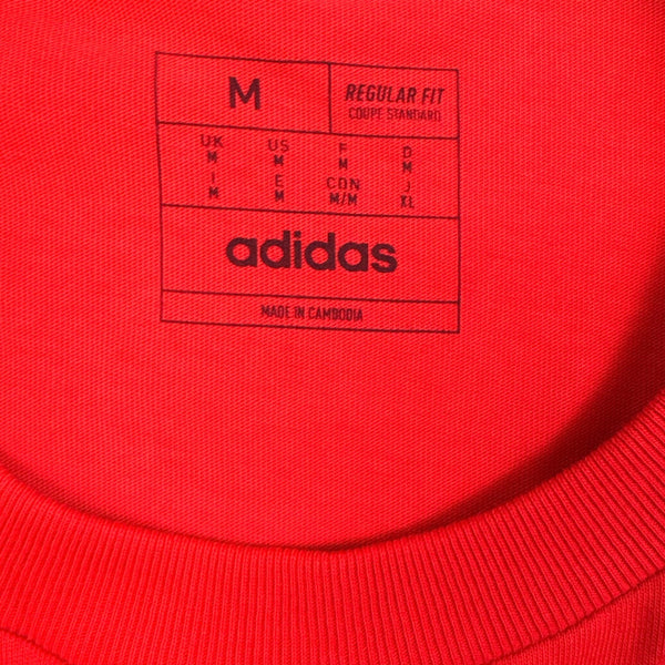 Adidas Mens Red Cotton Arsenal Graphic T-Shirt  Sportswear Casual Size M