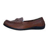 Hotter Women’s Brown Leather Comfort Sole Selena Loafers Size 9.5