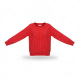 Ashley Stewart Womens Red Cable Knit Crewneck Sweater Size 22/24 