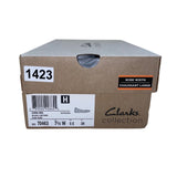 Clarks Women’s Black Leather Cora Iris Slip-On Wide Width Flat Shoes Size 7.5