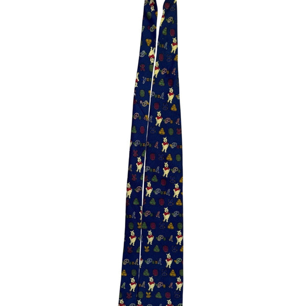 Disney Mens Blue Winnie The Pooh Patterned Necktie By Exquisite Apparel