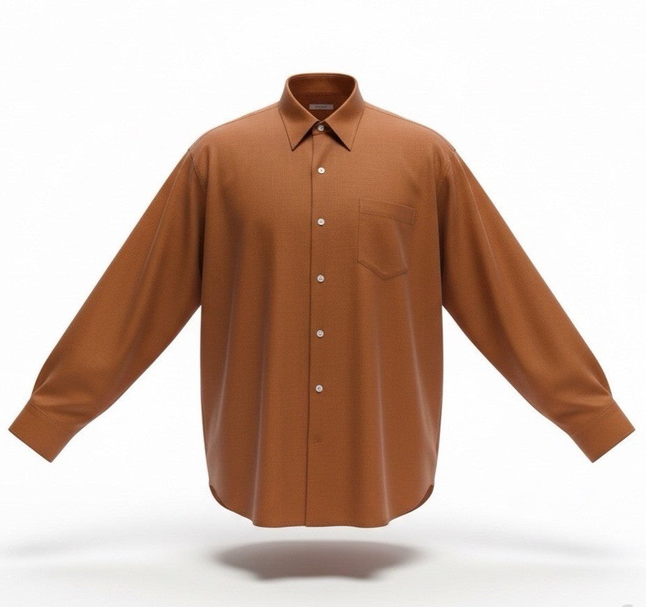Tommy Bahama Mens Brown Button-Up Long Sleeve Shirt Size XXL