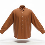 Tommy Bahama Mens Brown Button-Up Long Sleeve Shirt Size XXL