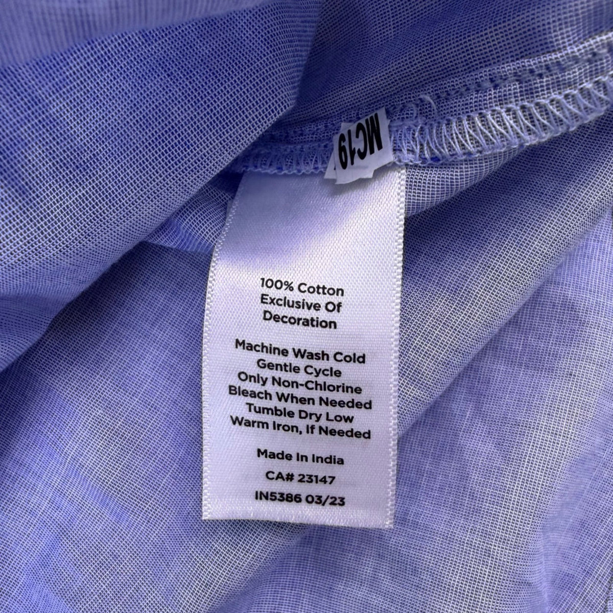 Talbots Womens Blue Cotton Blouse Petite Eyelet Embroidered Button-Front Sz  XLP