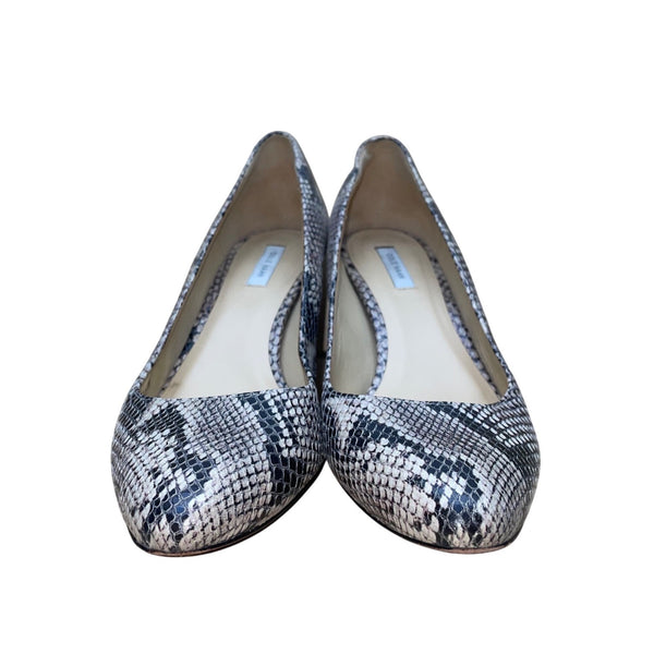 Cole Haan Women’s Beige Snakeskin Leather Closed-Toe Pumps Size 7B