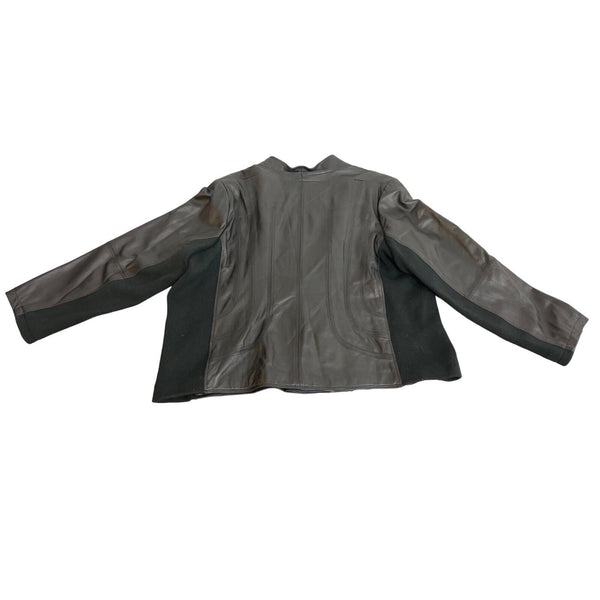 Jerry Lewis Womens Black Leather Jacket Size 3x NWT