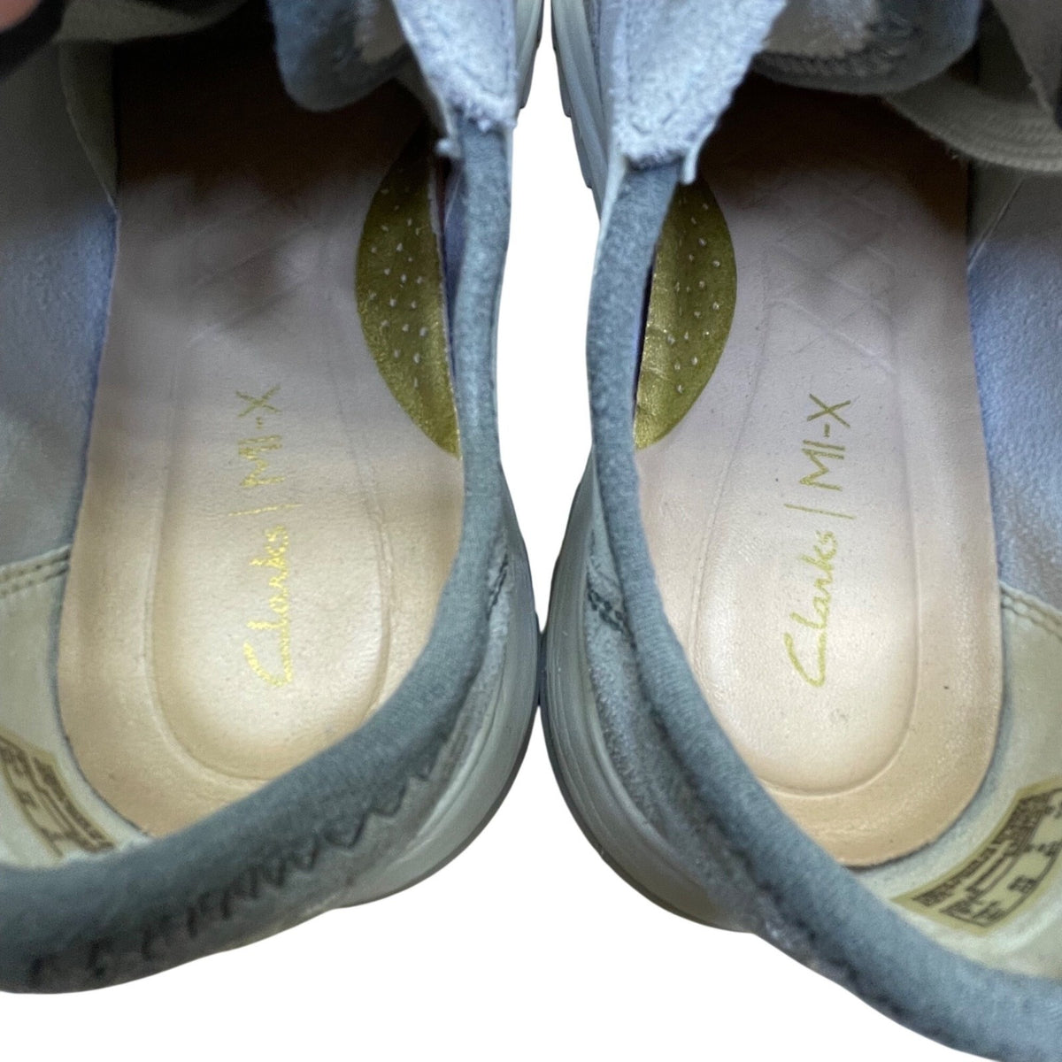 Clarks Women’s Gray Suede With Cushioned Insole Lace-Up Casual Sneakers Size 8