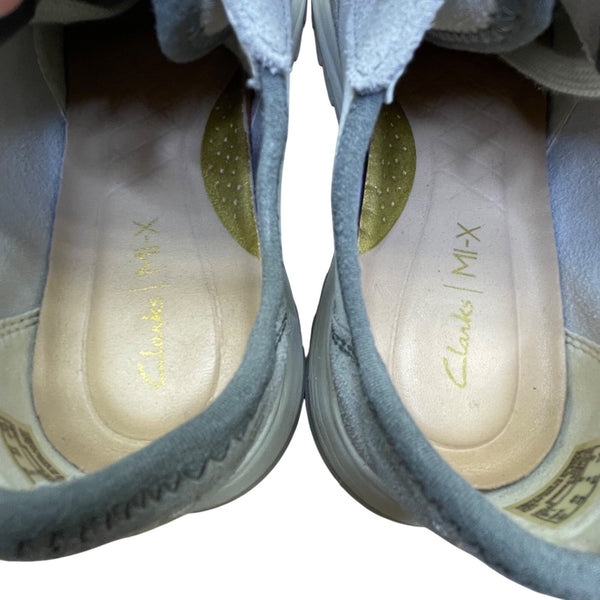 Clarks Women’s Gray Suede With Cushioned Insole Lace-Up Casual Sneakers Size 8