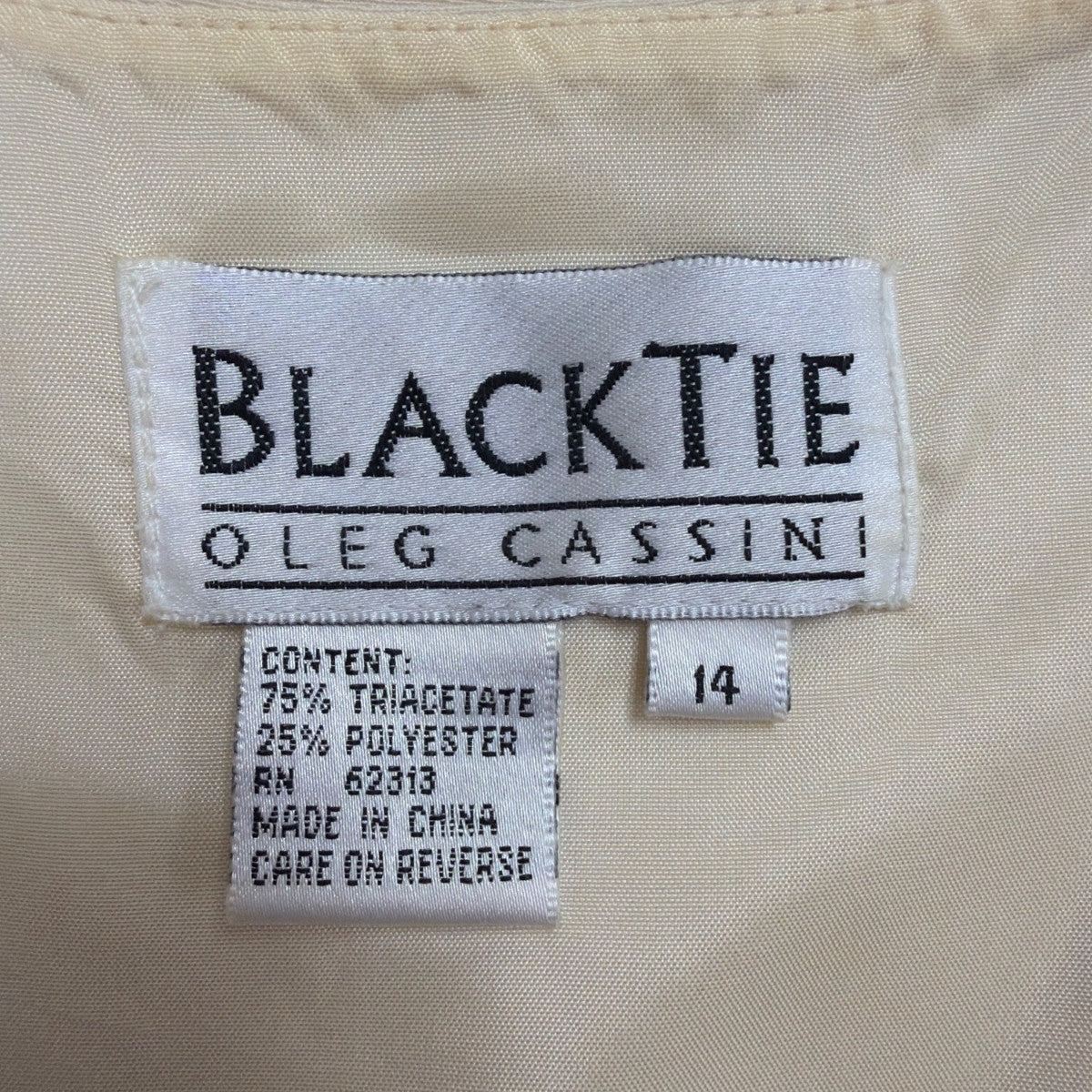 Blacktie Oleg Cassini Womens Beige Two-Piece Tank Top & Skirt Set Size 14