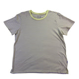 Eddie Bauer Womens Yellow & Gray Cotton Striped Short Sleeve T-Shirt Size L