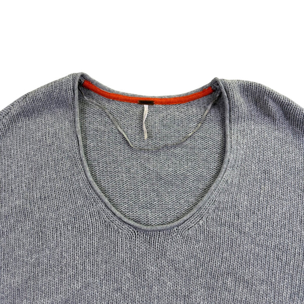 Free People Womens Gray Cotton Knit Cropped Sweater Casual Pullover Size S