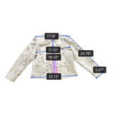 Jwffrey & Dara Womens Cream Satin Floral Jacket & Sleeveless Top Set Size 16
