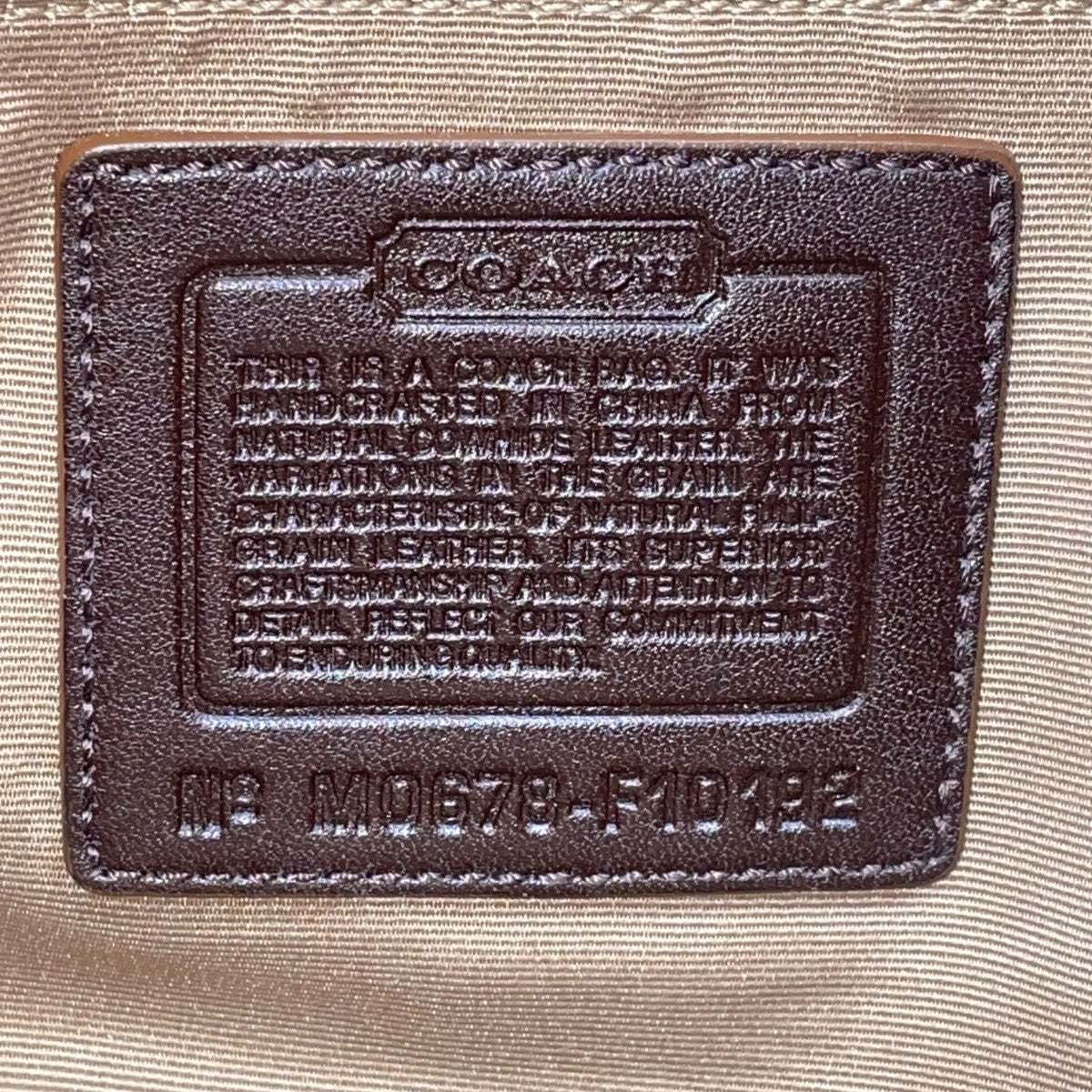 Coach Women’s White & Brown Leather Buckle Flap Detail Shoulder Bag