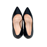 Women's Black Pointed Toe Blocked Pumps Sz 38 - NWOB