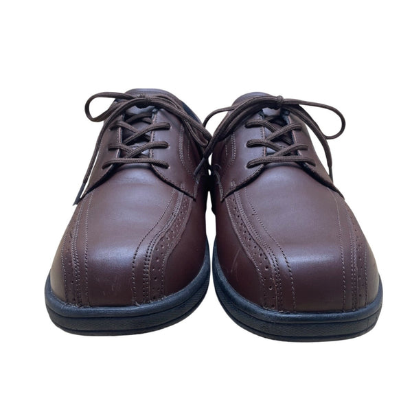 Orthofeet Men's Brown Leather Lace-Up Comfort Fit X-Wide Dress Shoes S –  Picky Thrifter