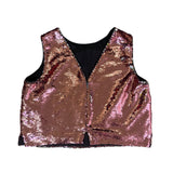 Eva Mendes Womens Rose Gold Sequined & Sleeveless Party Tank Top Size XL