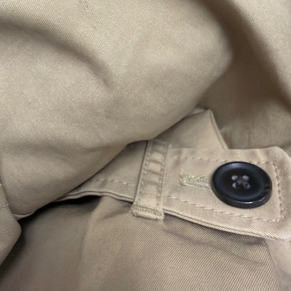 Banana Republic Womens Beige Cotton Double-Breasted Trench Coat Size M