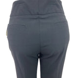 Kenneth Cole Women Black Dress Pants Short High-Waist Wide Leg Hook Sz 12 - New