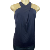 Bailey44 Women’s Navy Blue Haltered Loose Fit Shirt Sz S