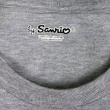 Sanrio Unisex Gray Hello Kitty Graphic T-Shirt With Hearts & Apples