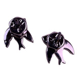 Marc By Marc Jacobs Silver Tone Bird Earrings Crystal Accent Stud Women