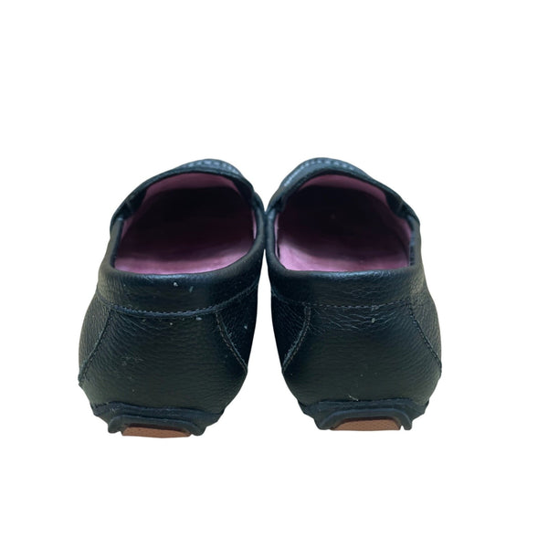 White Mountain Women’s Black Leather Skipper Penny Driving Moccasins Size 8.5M