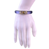 Alexis Bittar Lucite Womens Purple Resin Bracelet With Swarovski Crystals Floral